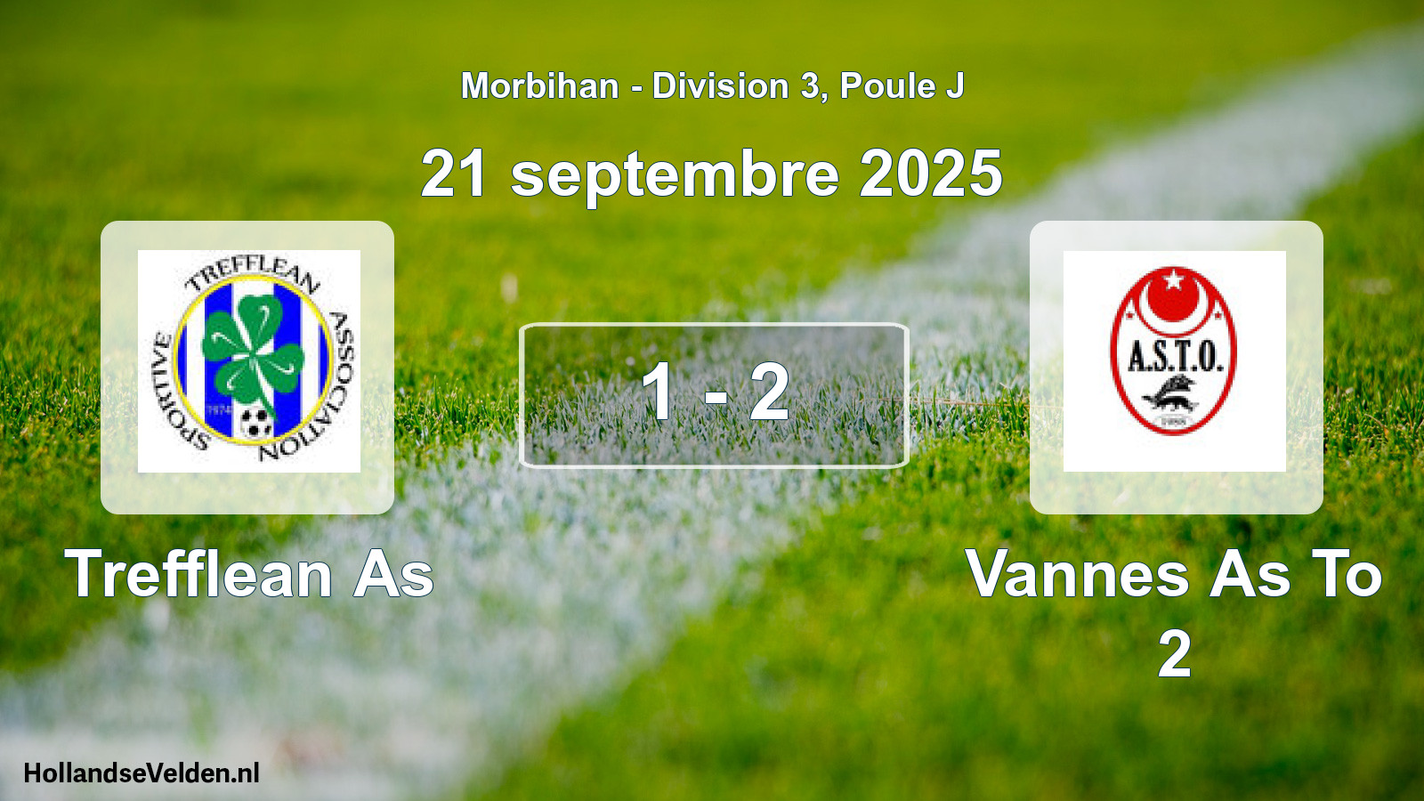 Gespeelde wedstrijd: Trefflean As - Vannes As To 2 1 - 2 (21 septembre 2025)