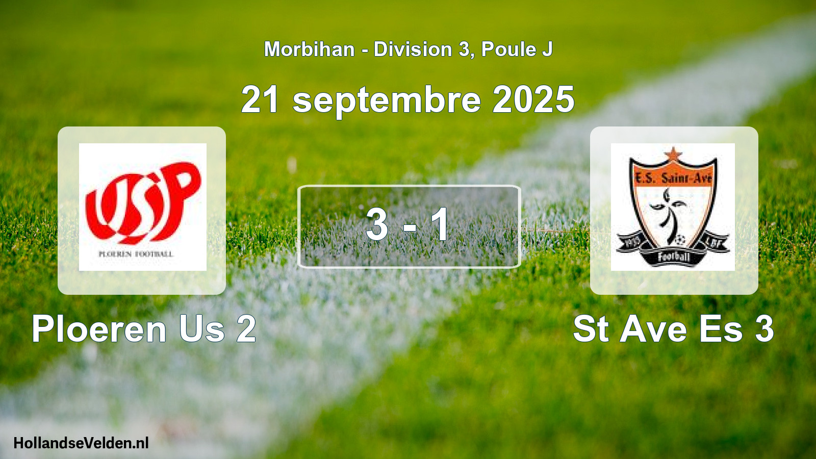 Gespeelde wedstrijd: Ploeren Us 2 - St Ave Es 3 3 - 1 (21 september 2025)
