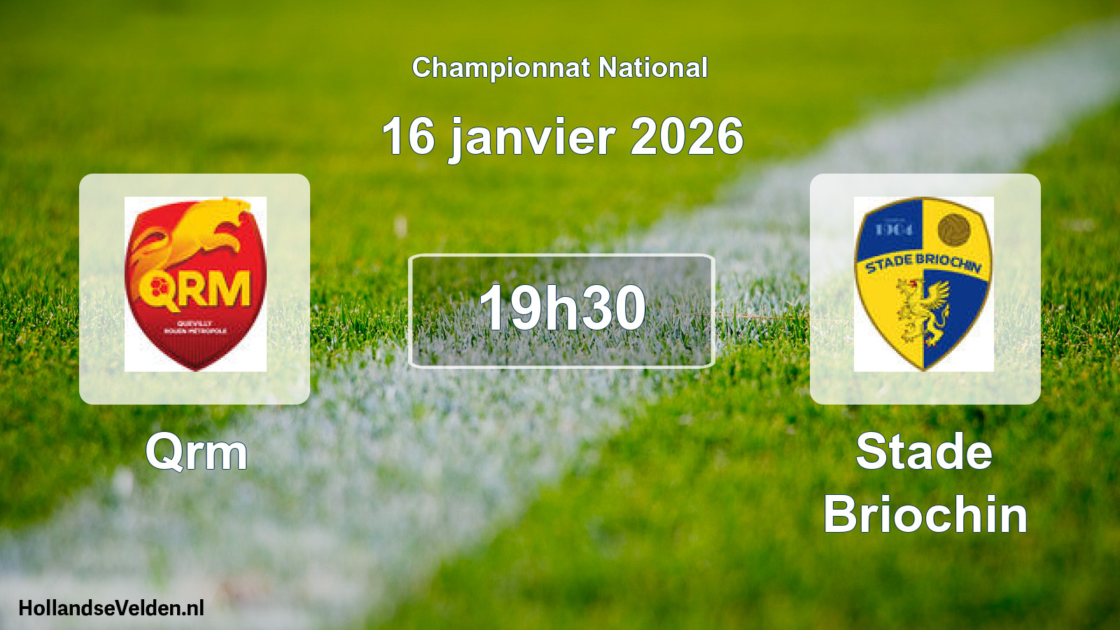 Geplande wedstrijd: Qrm - Stade Briochin (16 janvier 2026)