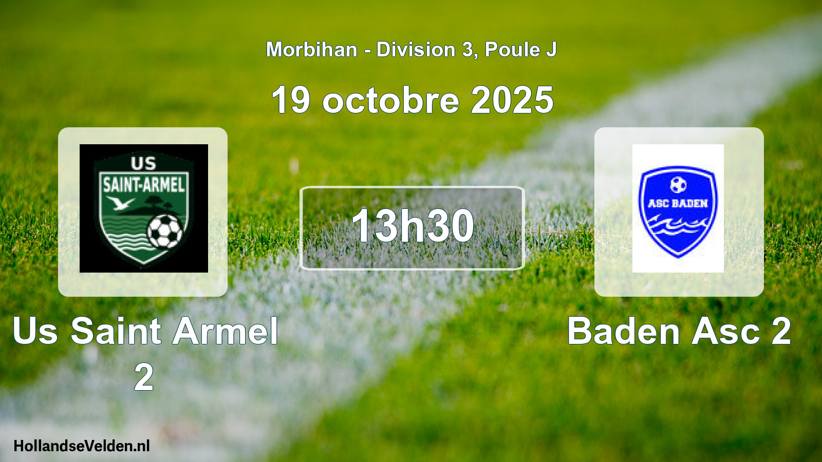 Scheduled Match: Us Saint Armel 2 - Baden Asc 2 (19 October 2025)