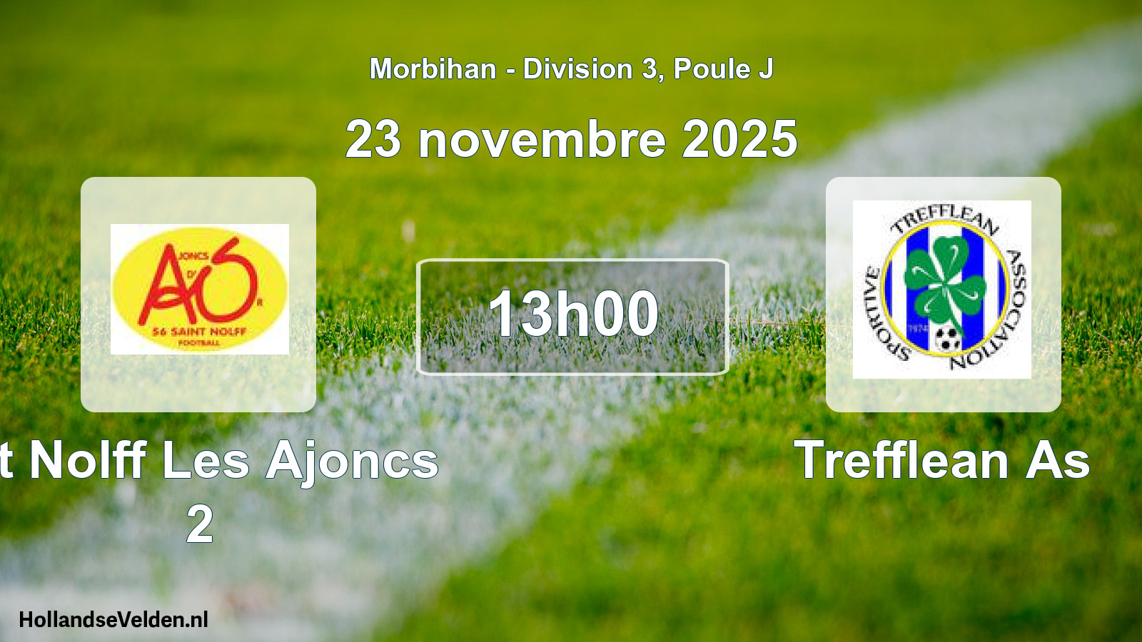 Geplande wedstrijd: St Nolff Les Ajoncs 2 - Trefflean As (23 novembre 2025)