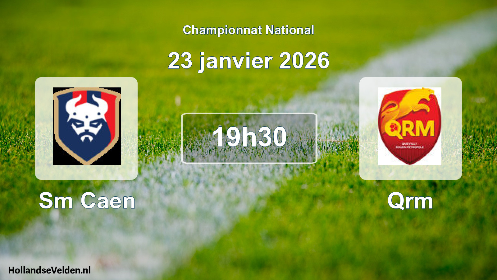 Scheduled Match: Sm Caen - Qrm (23 January 2026)