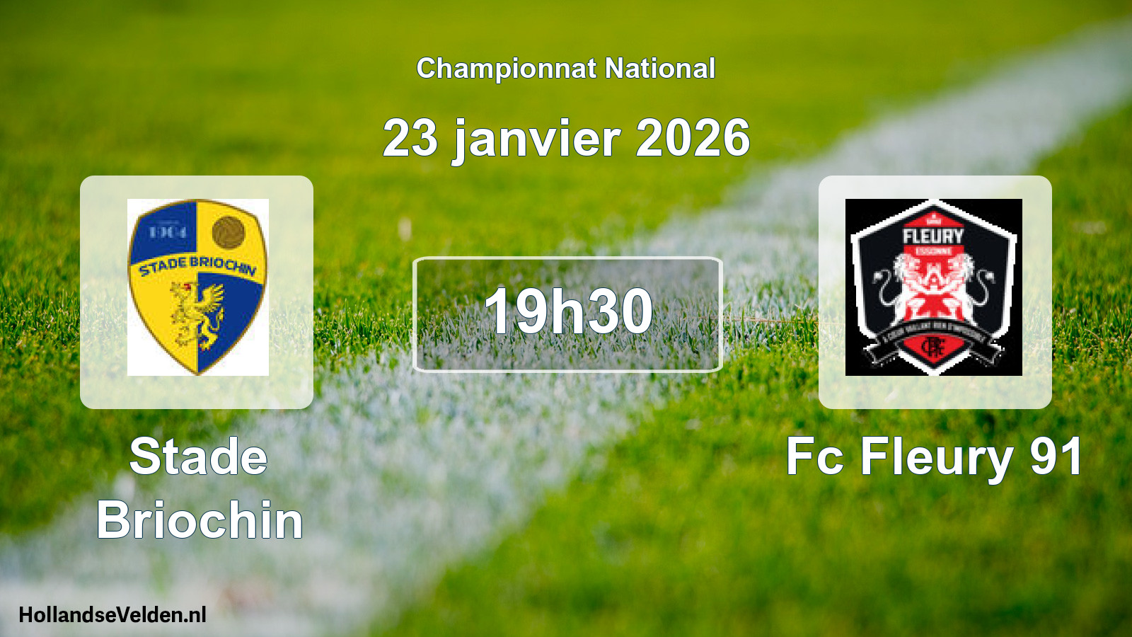 Geplande wedstrijd: Stade Briochin - Fc Fleury 91 (23 janvier 2026)