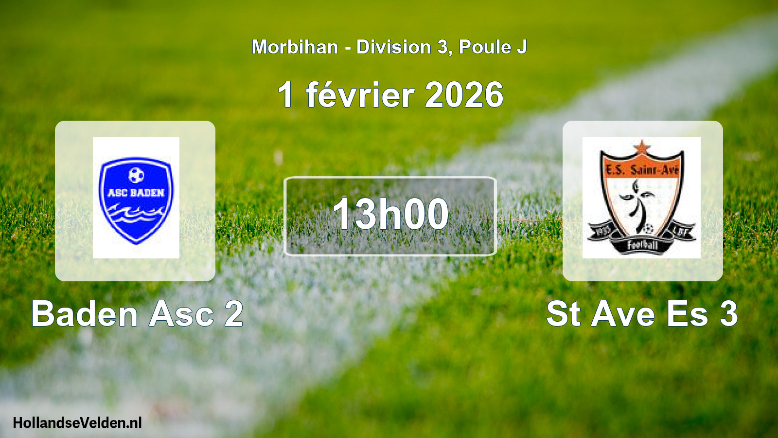 Scheduled Match: Baden Asc 2 - St Ave Es 3 (1 February 2026)