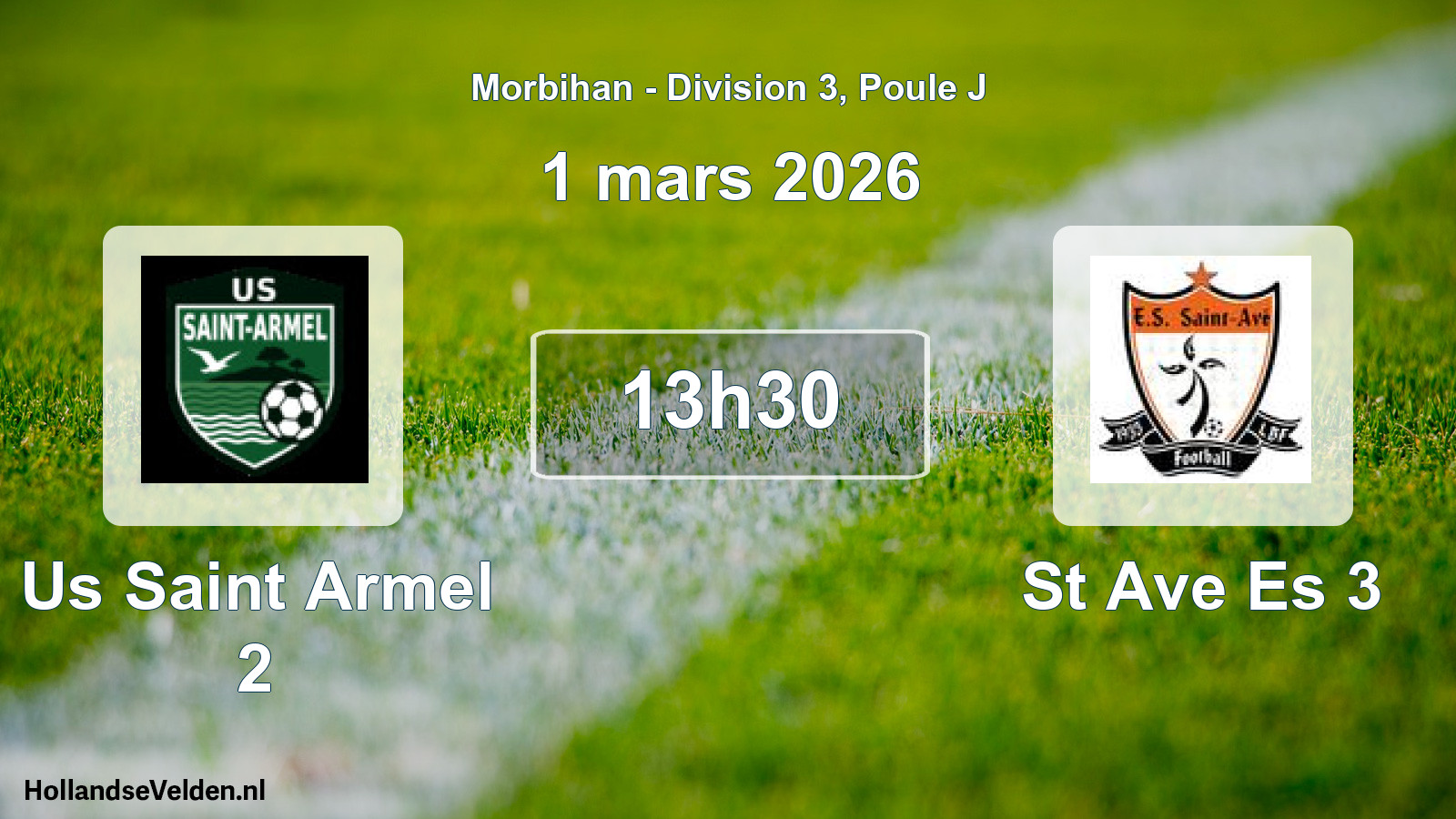 Geplande wedstrijd: Us Saint Armel 2 - St Ave Es 3 (1 mars 2026)