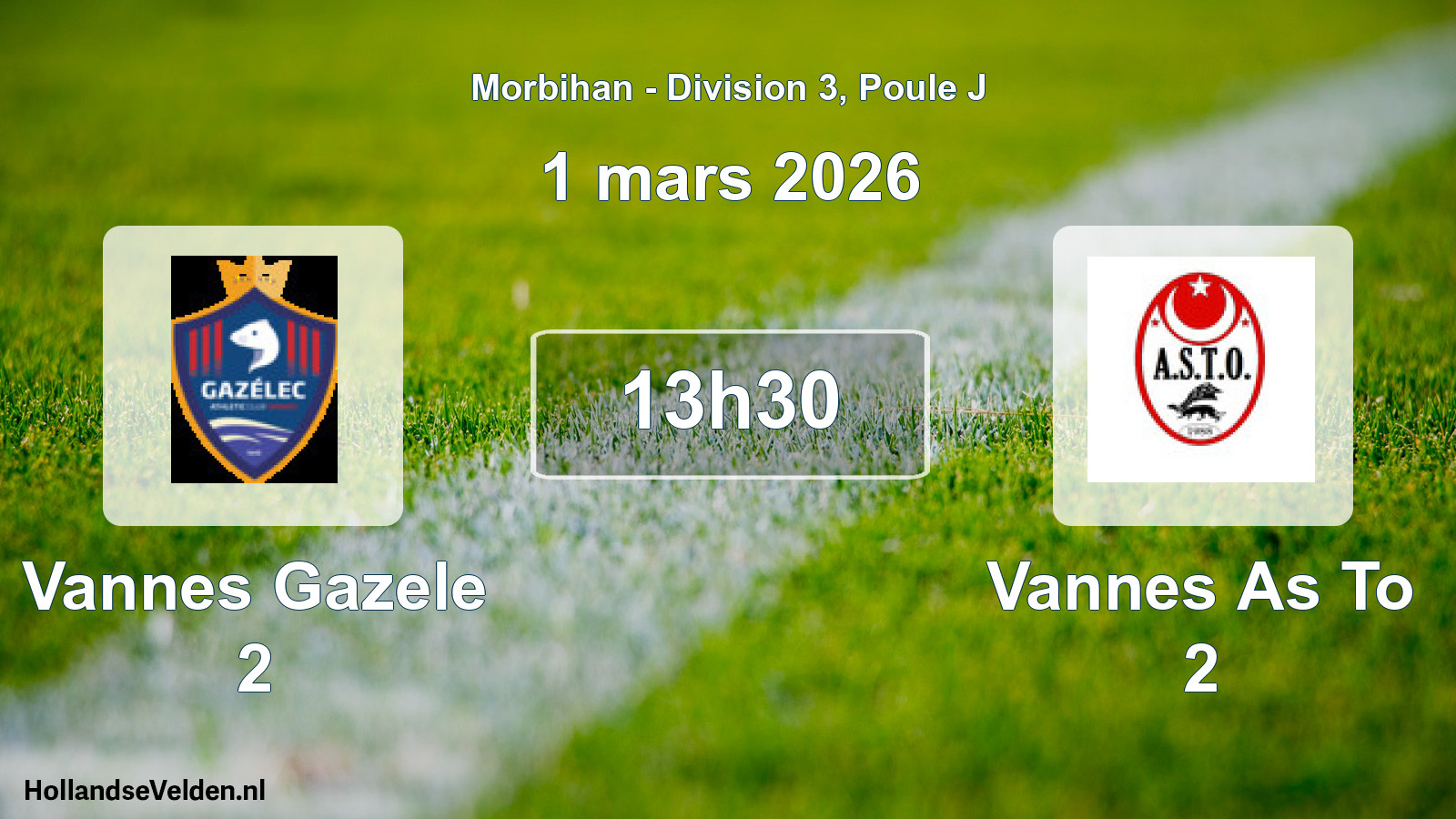 Scheduled Match: Vannes Gazele 2 - Vannes As To 2 (1 March 2026)