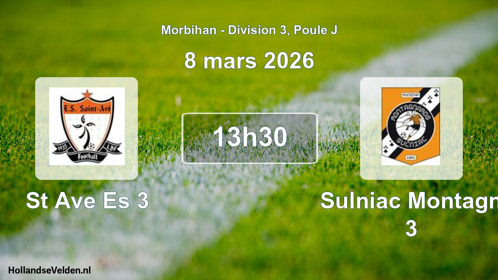 Scheduled Match: St Ave Es 3 - Sulniac Montagn 3 (8 March 2026)