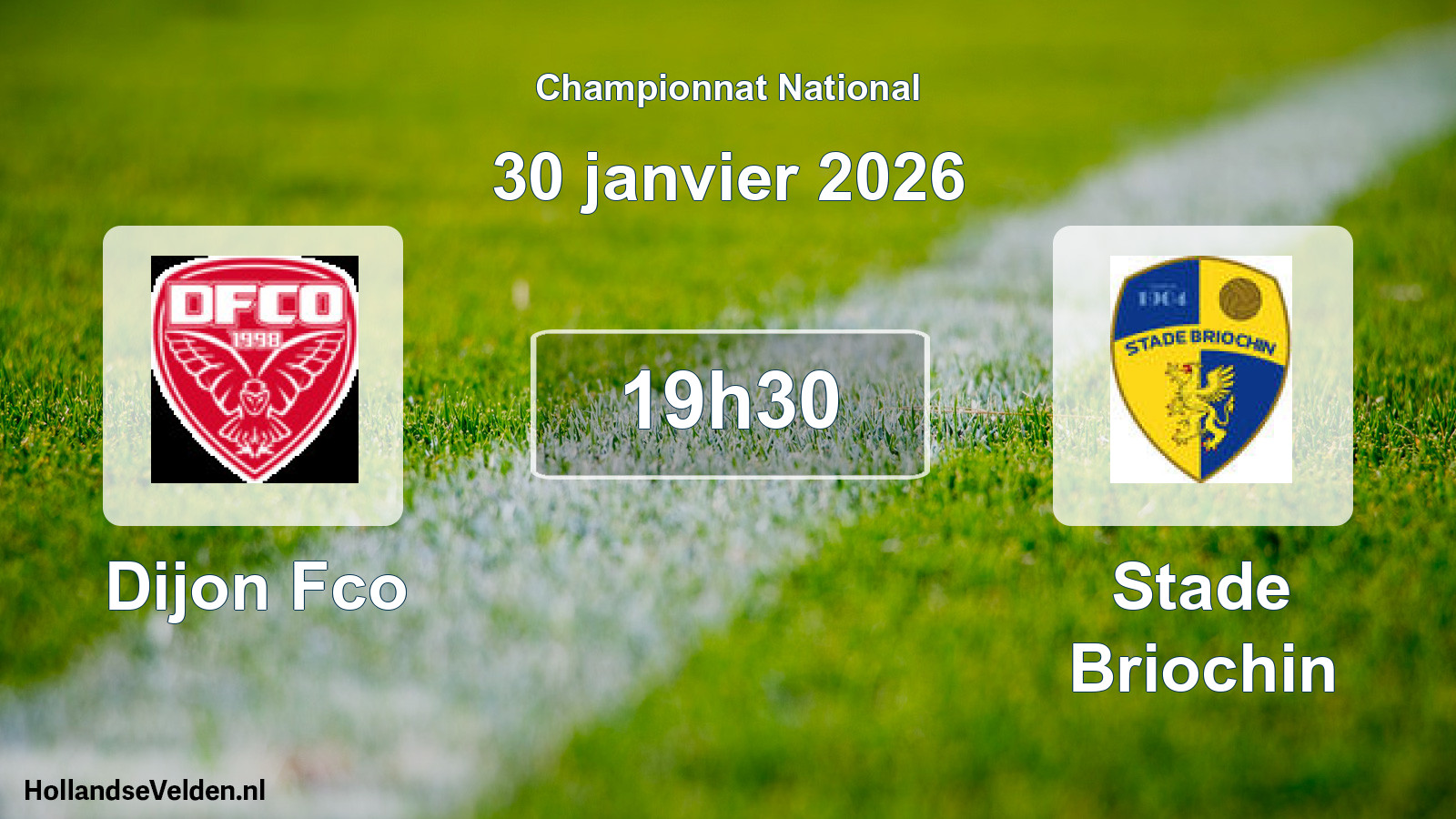 Geplande wedstrijd: Dijon Fco - Stade Briochin (30 januari 2026)