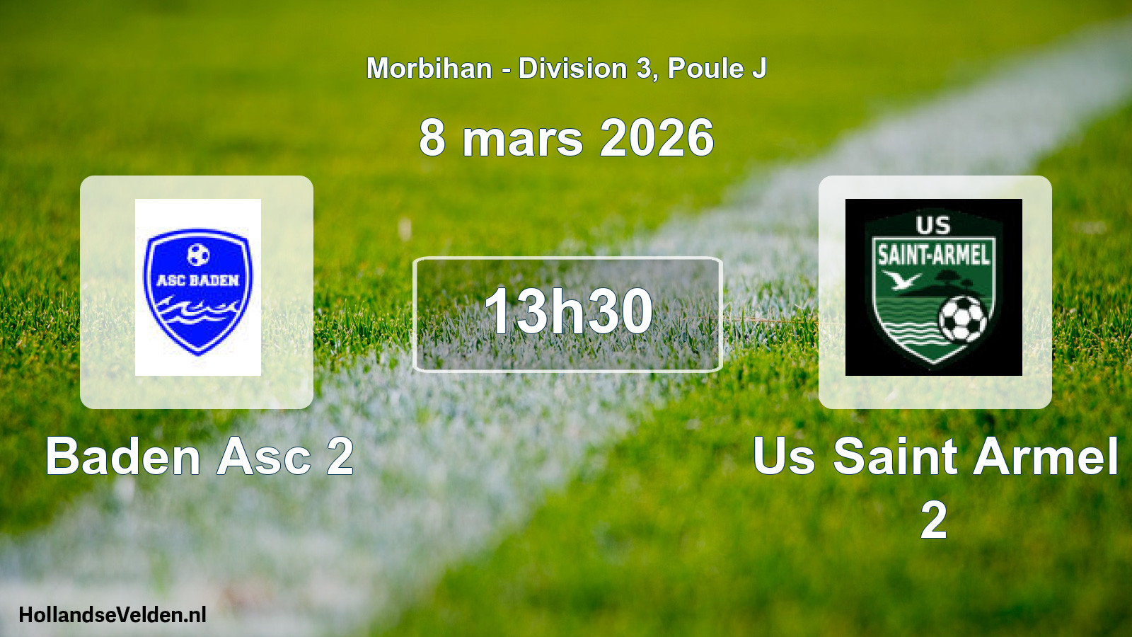 Geplande wedstrijd: Baden Asc 2 - Us Saint Armel 2 (8 maart 2026)