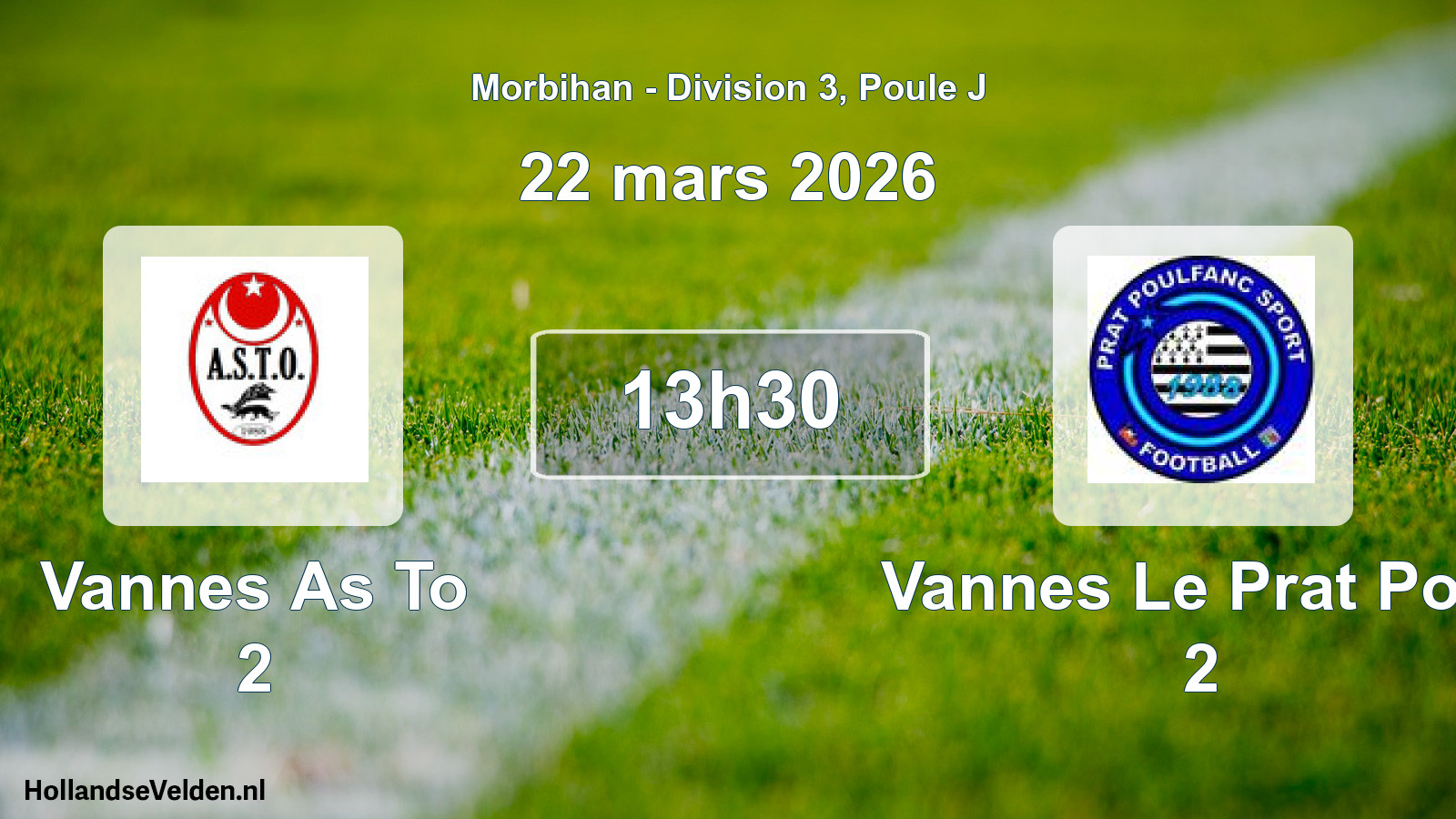 Scheduled Match: Vannes As To 2 - Vannes Le Prat Poul 2 (22 March 2026)