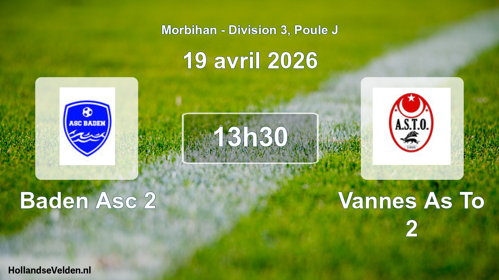 Scheduled Match: Baden Asc 2 - Vannes As To 2 (19 April 2026)