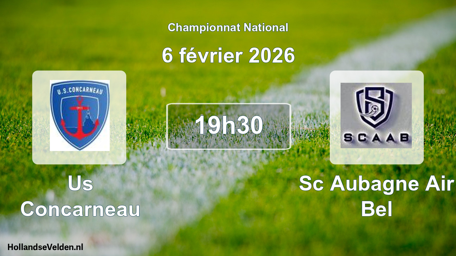 Geplande wedstrijd: Us Concarneau - Sc Aubagne Air Bel (6 février 2026)