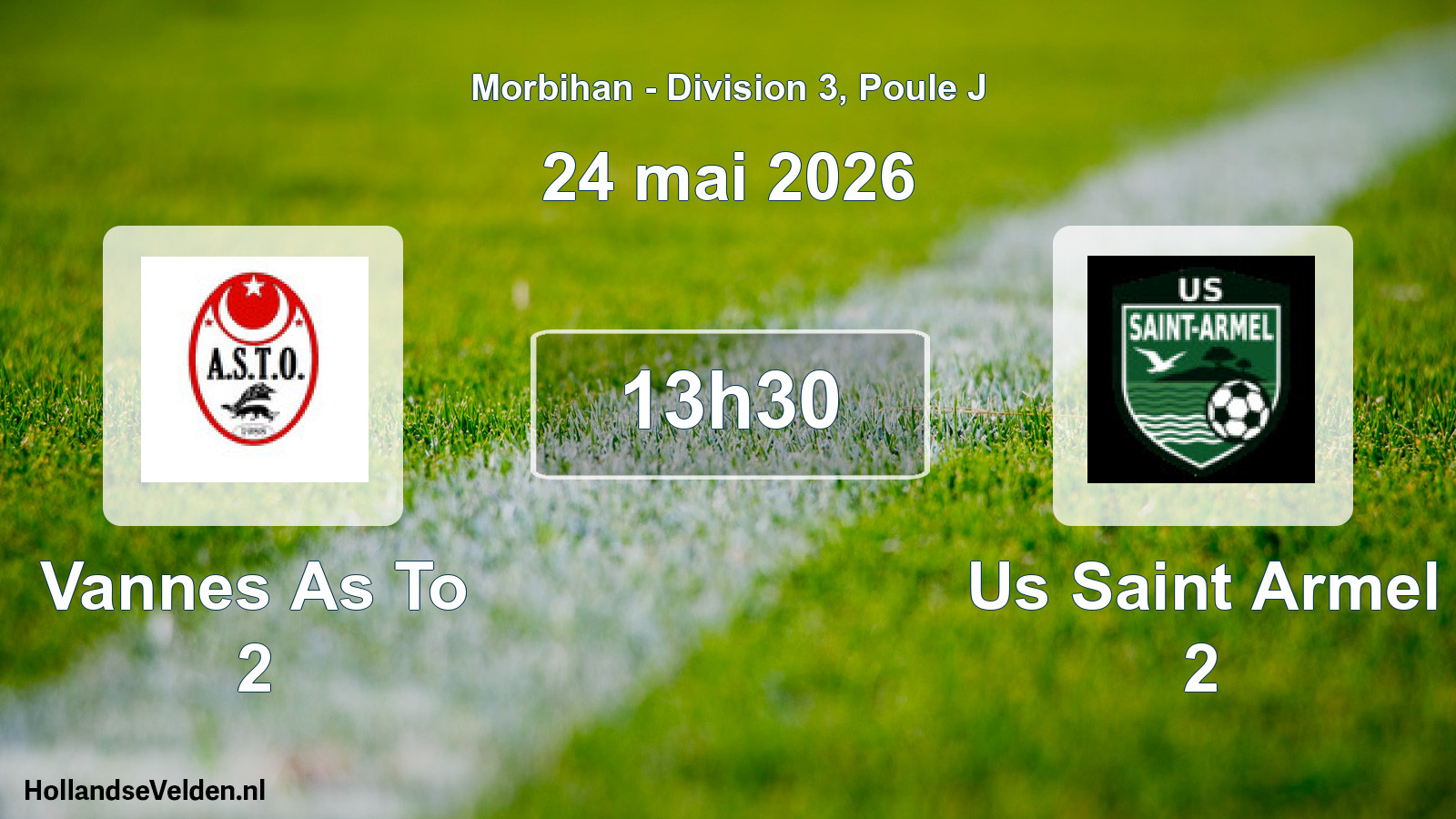Geplande wedstrijd: Vannes As To 2 - Us Saint Armel 2 (24 mei 2026)