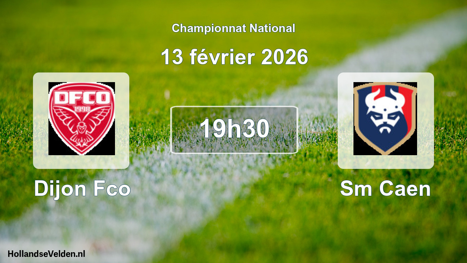 Scheduled Match: Dijon Fco - Sm Caen (13 February 2026)