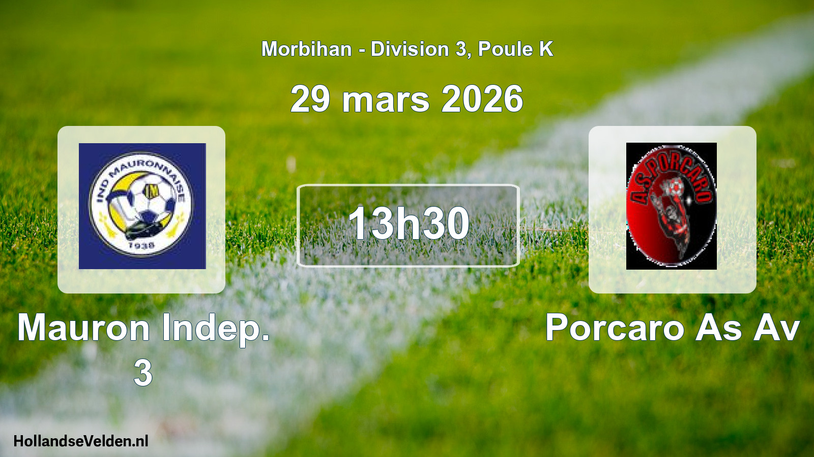 Scheduled Match: Mauron Indep. 3 - Porcaro As Av (29 March 2026)