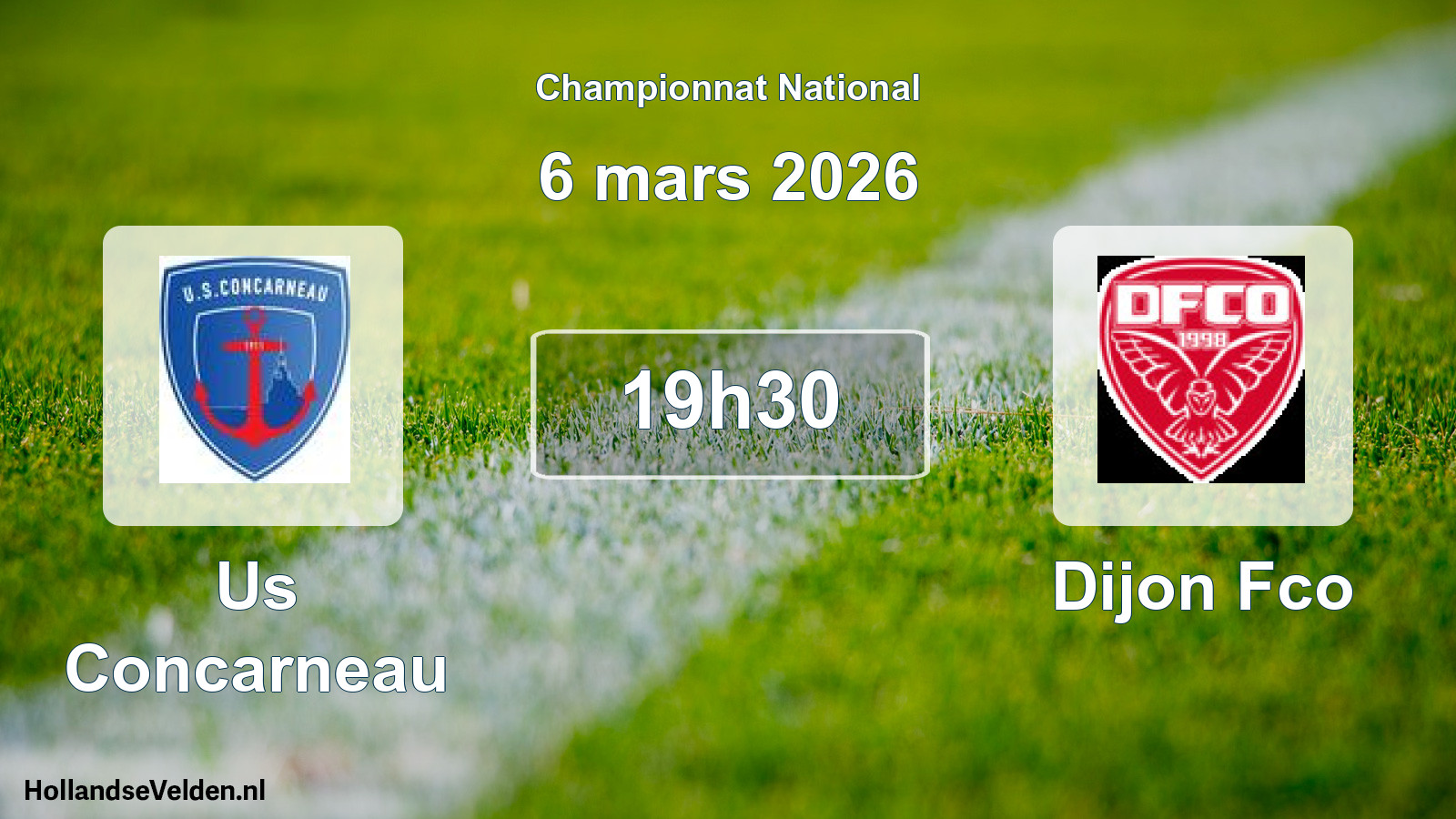 Geplande wedstrijd: Us Concarneau - Dijon Fco (6 mars 2026)