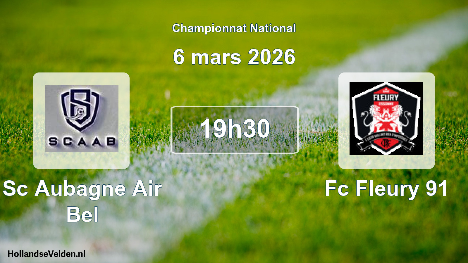 Scheduled Match: Sc Aubagne Air Bel - Fc Fleury 91 (6 March 2026)