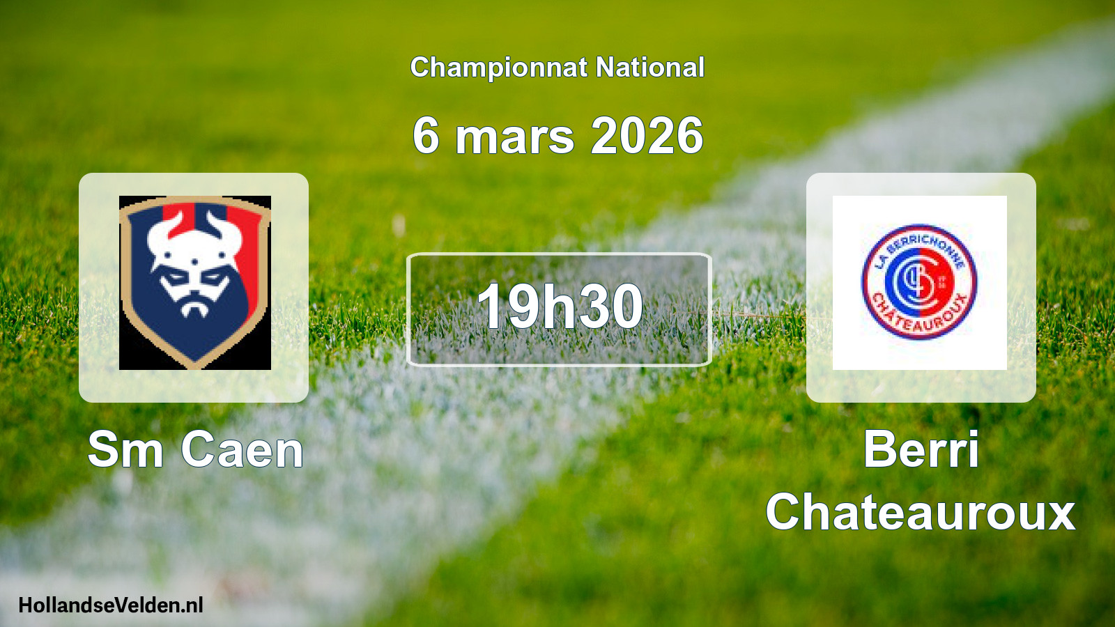 Scheduled Match: Sm Caen - Berri Chateauroux (6 March 2026)
