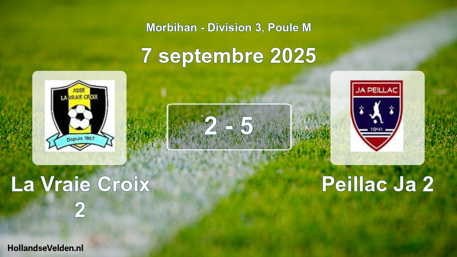 Gespeelde wedstrijd: La Vraie Croix 2 - Peillac Ja 2 2 - 5 (7 september 2025)