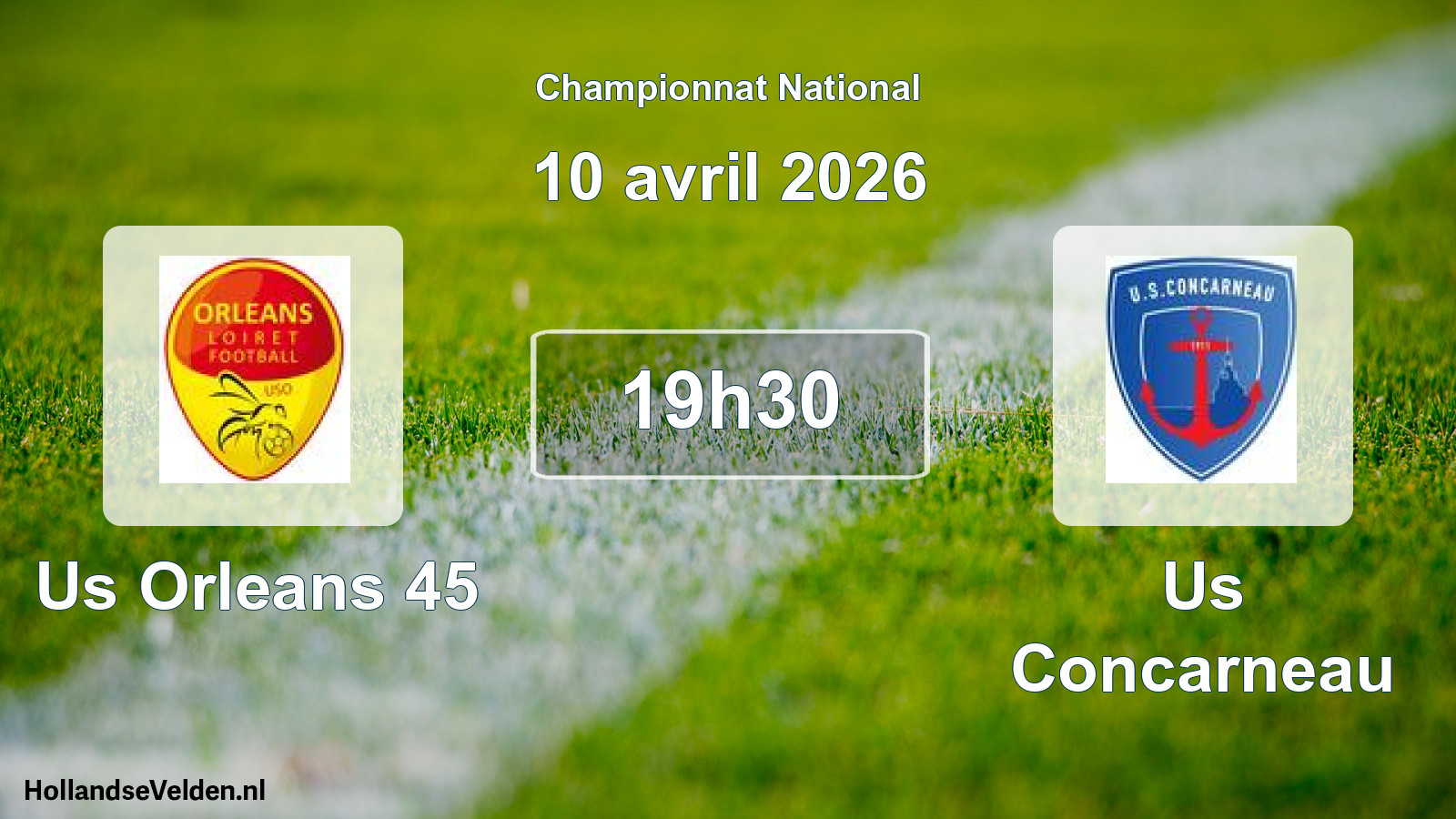 Geplande wedstrijd: Us Orleans 45 - Us Concarneau (10 april 2026)