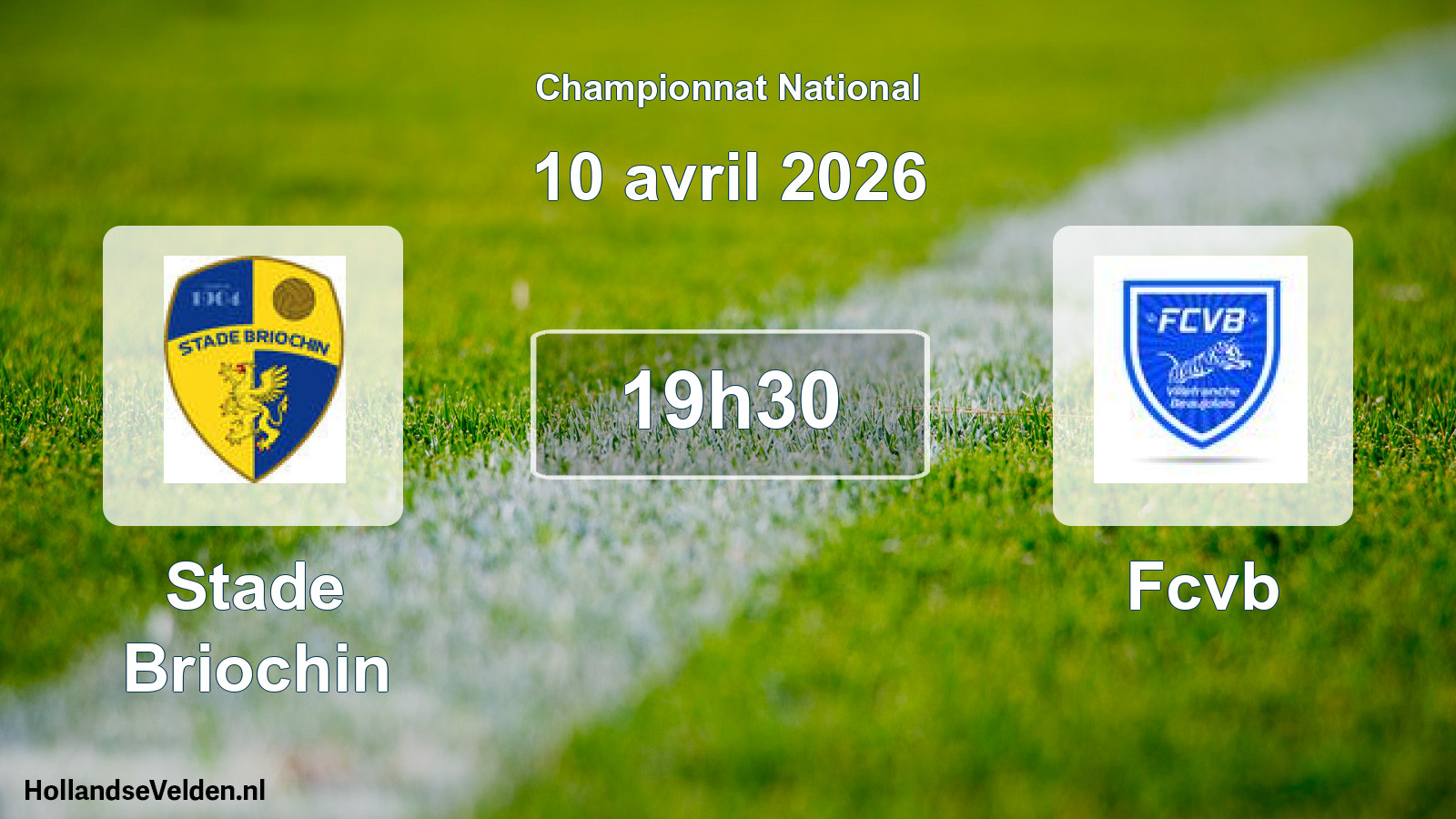 Geplande wedstrijd: Stade Briochin - Fcvb (10 april 2026)