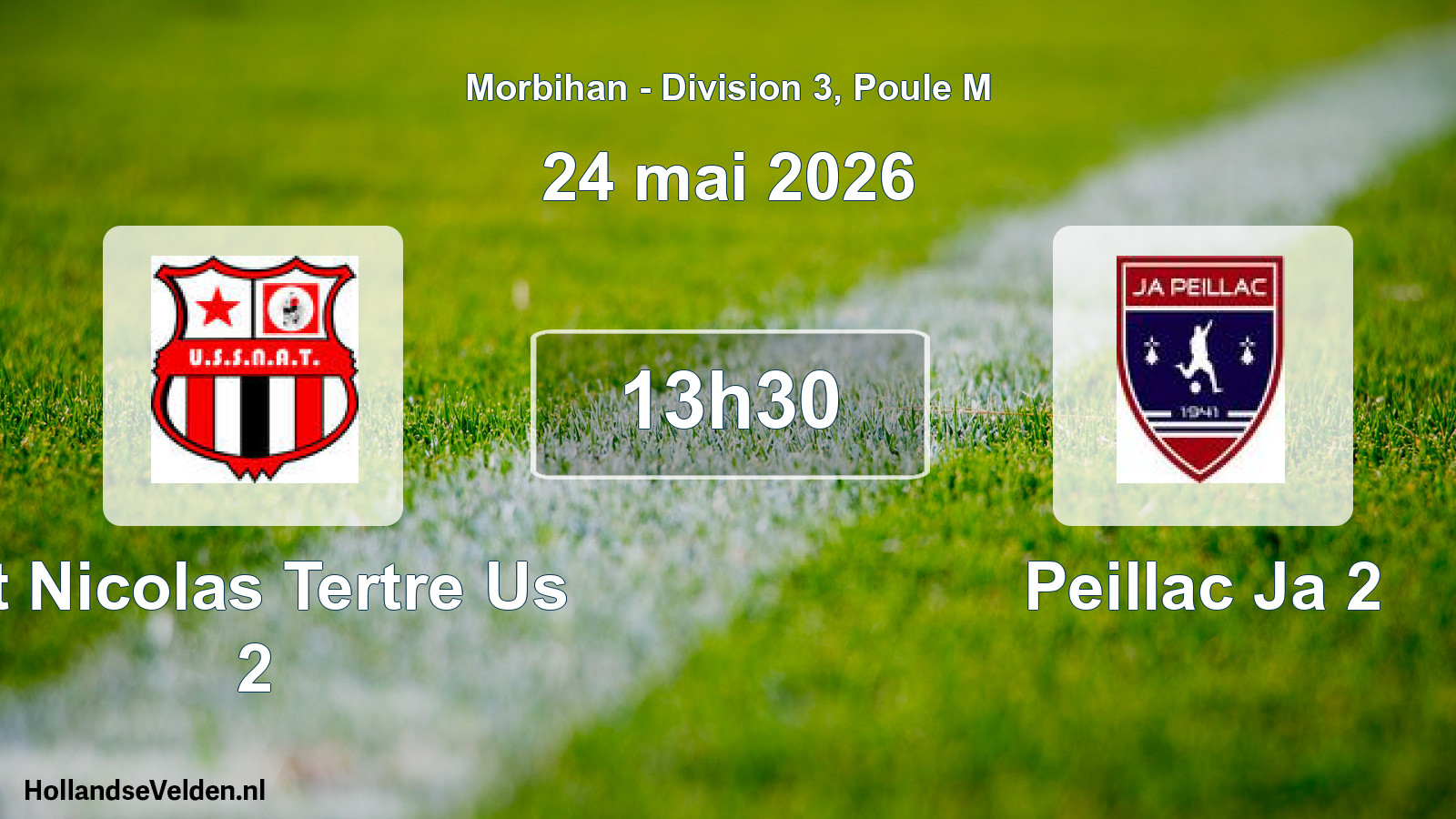 Geplande wedstrijd: St Nicolas Tertre Us 2 - Peillac Ja 2 (24 mai 2026)