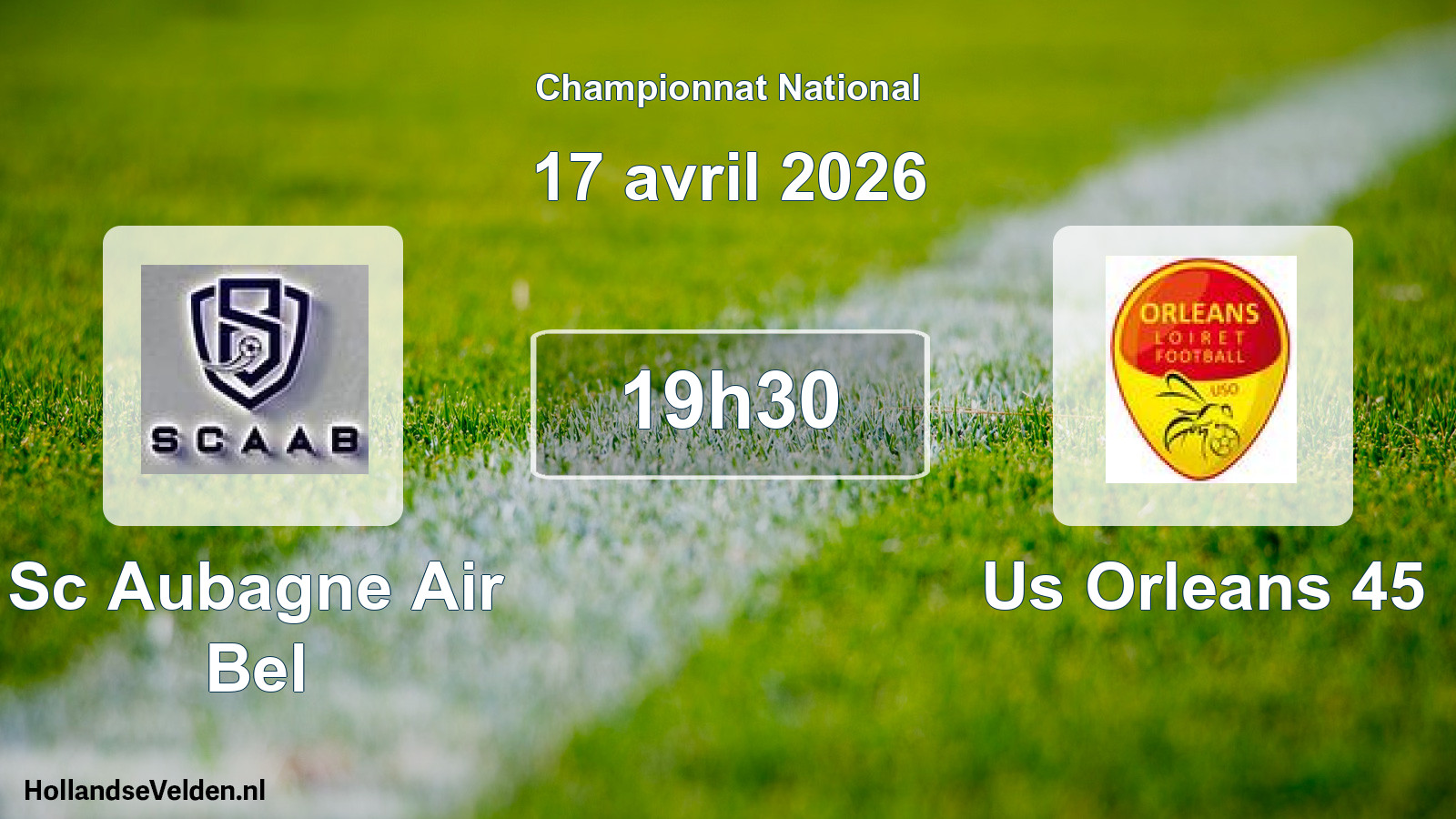 Geplande wedstrijd: Sc Aubagne Air Bel - Us Orleans 45 (17 april 2026)