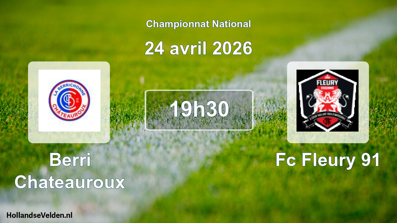 Scheduled Match: Berri Chateauroux - Fc Fleury 91 (24 April 2026)