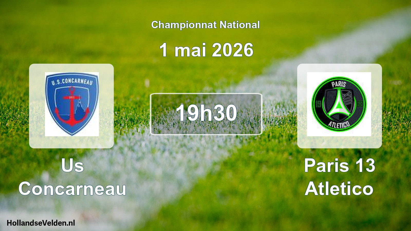 Geplande wedstrijd: Us Concarneau - Paris 13 Atletico (1 mei 2026)