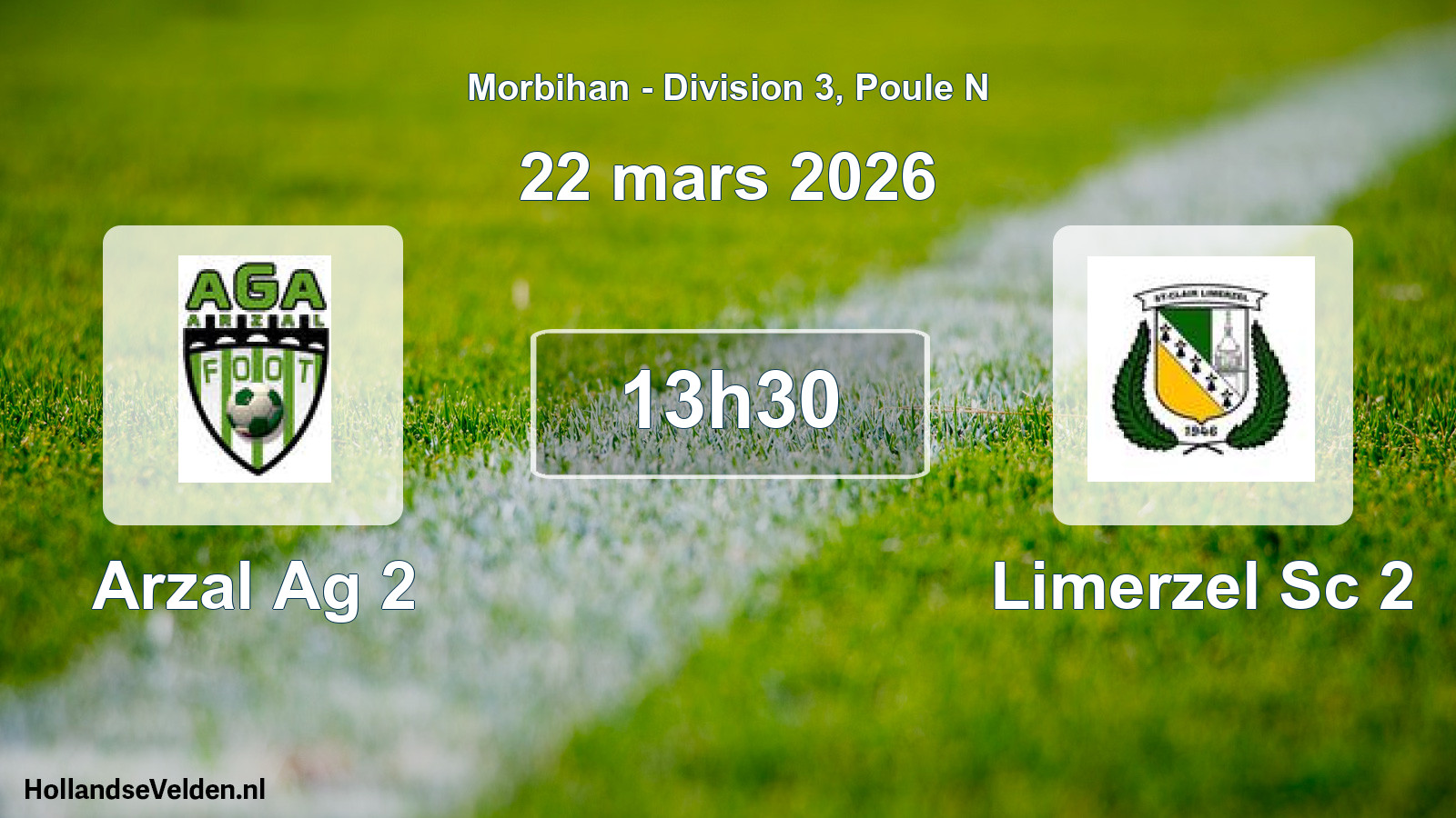 Geplande wedstrijd: Arzal Ag 2 - Limerzel Sc 2 (22 maart 2026)