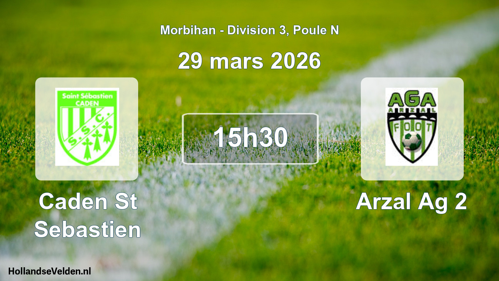 Geplande wedstrijd: Caden St Sebastien - Arzal Ag 2 (29 mars 2026)