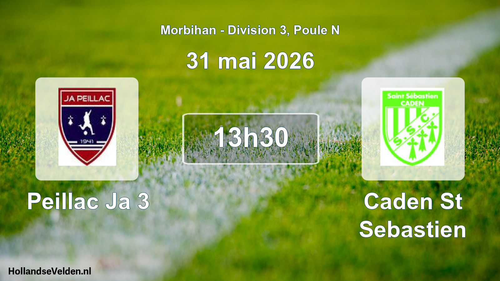 Geplande wedstrijd: Peillac Ja 3 - Caden St Sebastien (31 mai 2026)