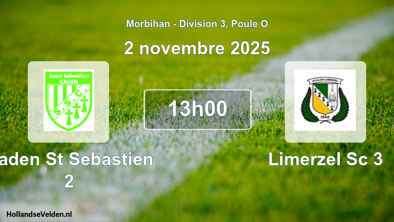 Geplande wedstrijd: Caden St Sebastien 2 - Limerzel Sc 3 (2 novembre 2025)