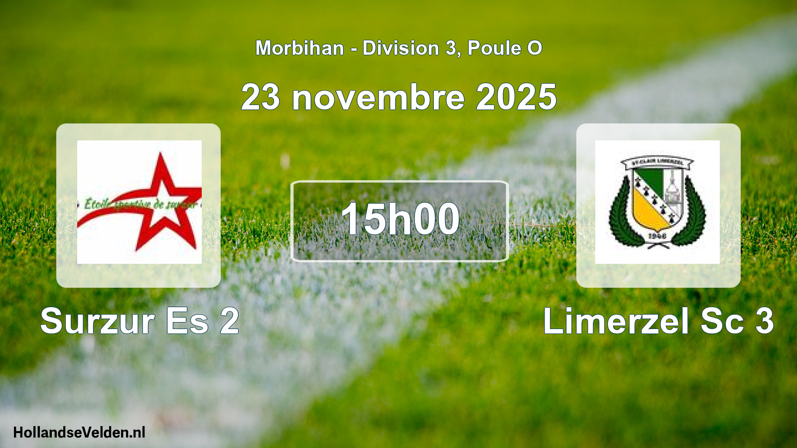 Geplande wedstrijd: Surzur Es 2 - Limerzel Sc 3 (23 november 2025)