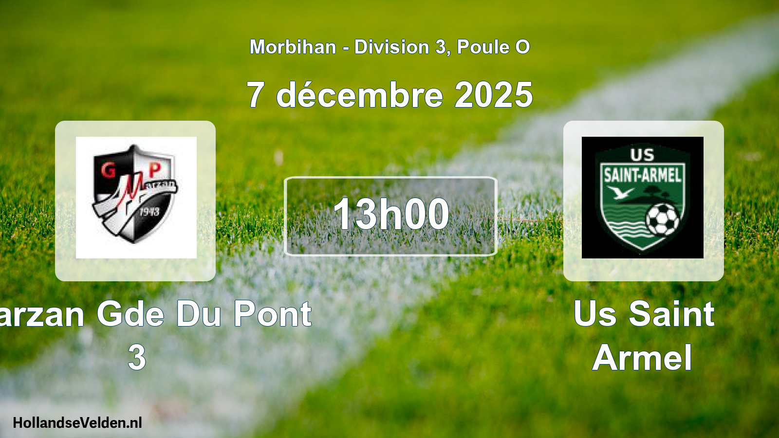 Scheduled Match: Marzan Gde Du Pont 3 - Us Saint Armel (7 December 2025)