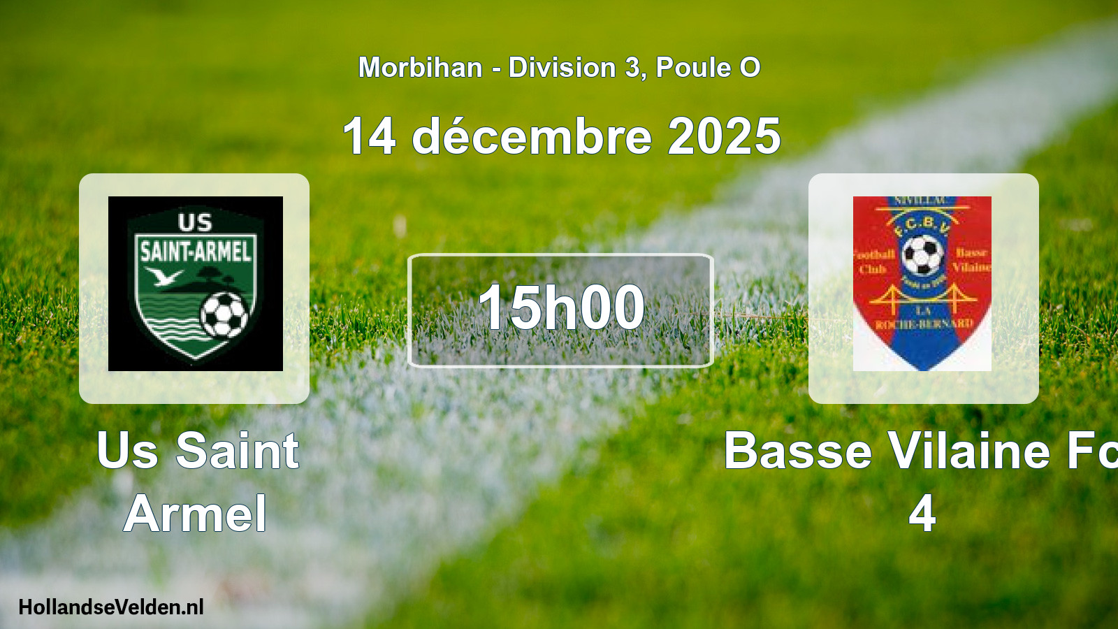 Geplande wedstrijd: Us Saint Armel - Basse Vilaine Fc 4 (14 décembre 2025)