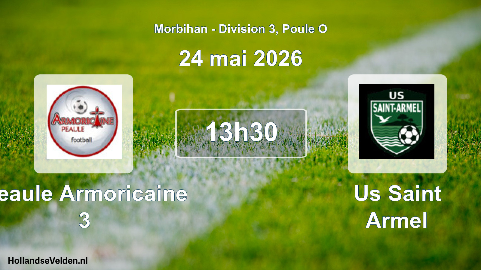 Geplande wedstrijd: Peaule Armoricaine 3 - Us Saint Armel (24 mei 2026)