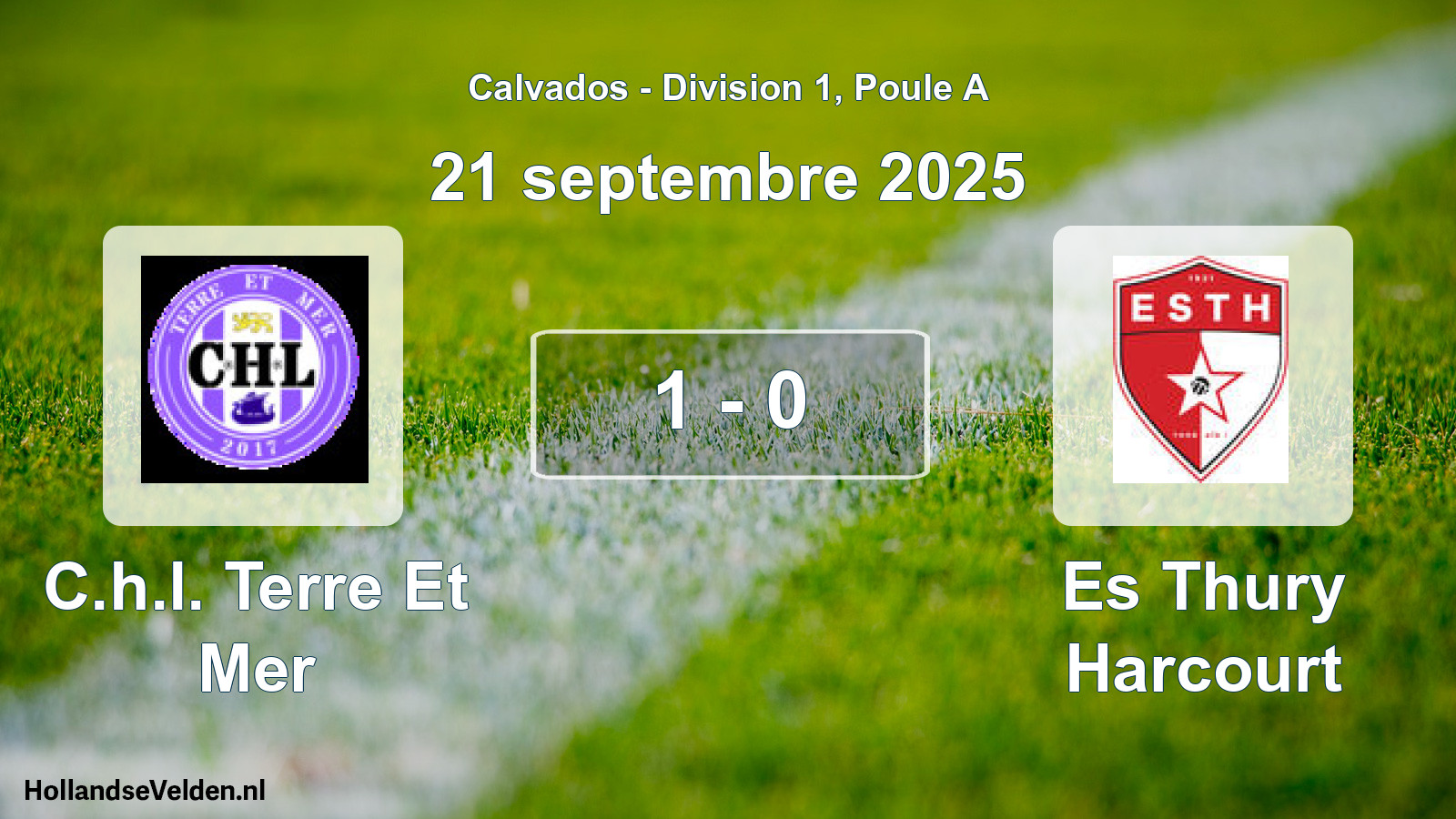 Total number of matches played: C.h.l. Terre Et Mer - Es Thury Harcourt 1 - 0 (21 September 2025)
