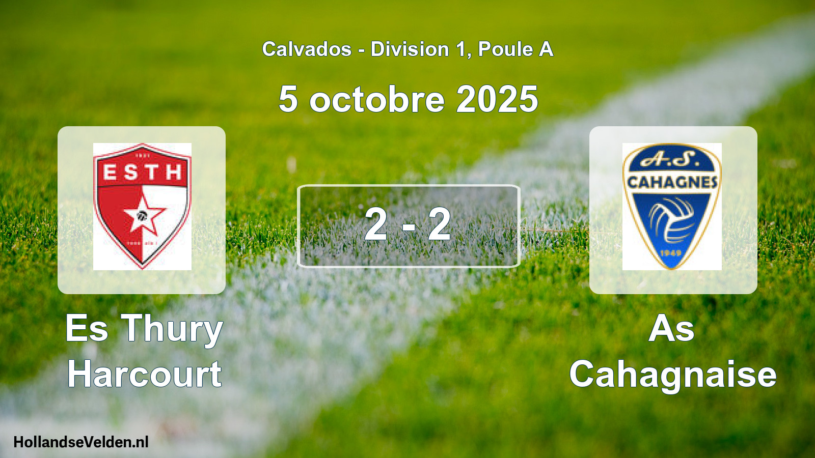 Gespeelde wedstrijd: Es Thury Harcourt - As Cahagnaise 2 - 2 (5 octobre 2025)