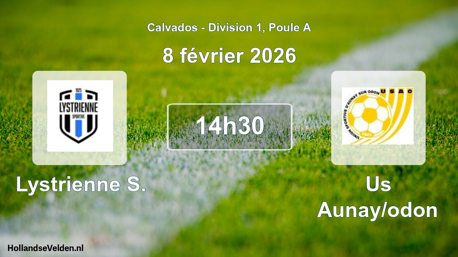 Geplande wedstrijd: Lystrienne S. - Us Aunay/odon (8 février 2026)
