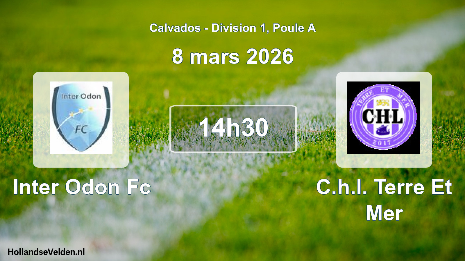 Geplande wedstrijd: Inter Odon Fc - C.h.l. Terre Et Mer (8 mars 2026)