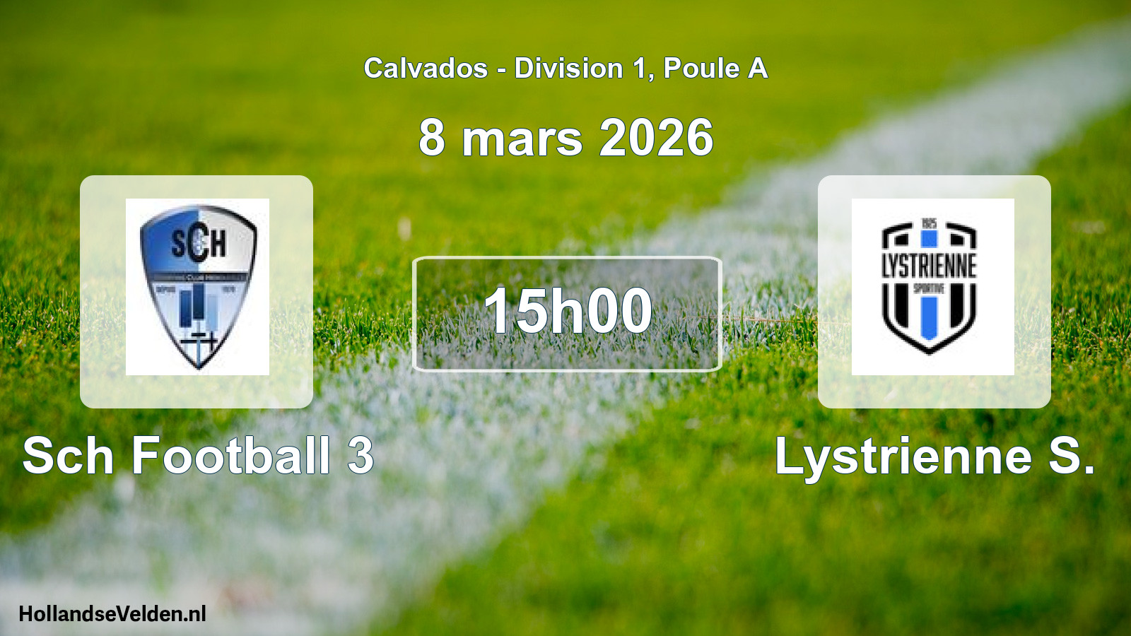 Scheduled Match: Sch Football 3 - Lystrienne S. (8 March 2026)
