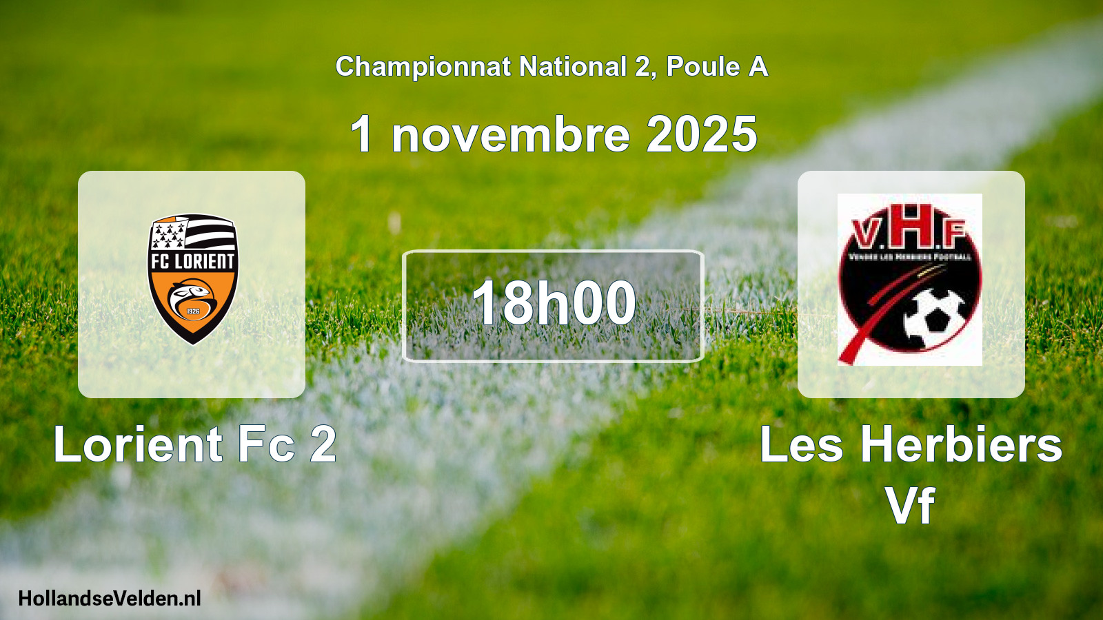 Scheduled Match: Lorient Fc 2 - Les Herbiers Vf (1 November 2025)