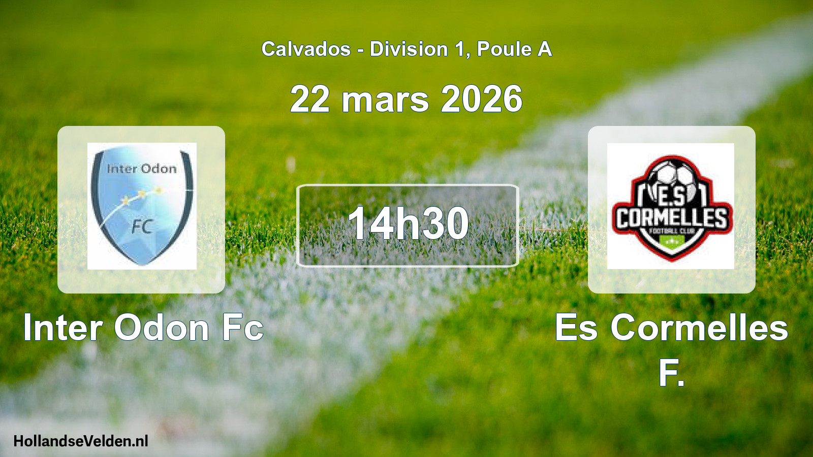 Geplande wedstrijd: Inter Odon Fc - Es Cormelles F. (22 mars 2026)