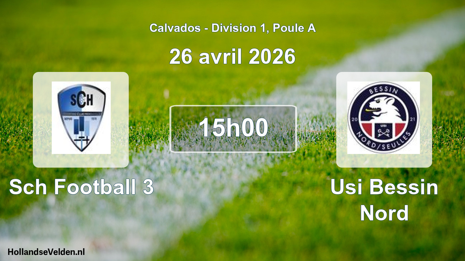 Geplande wedstrijd: Sch Football 3 - Usi Bessin Nord (26 avril 2026)