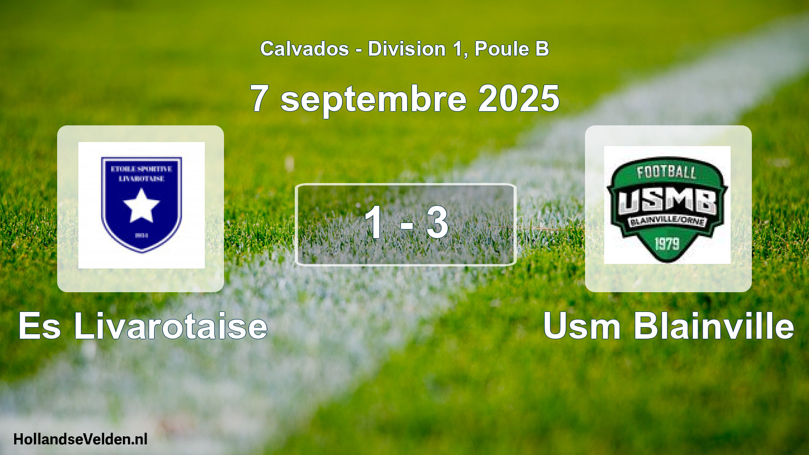 Total number of matches played: Es Livarotaise - Usm Blainville 1 - 3 (7 September 2025)