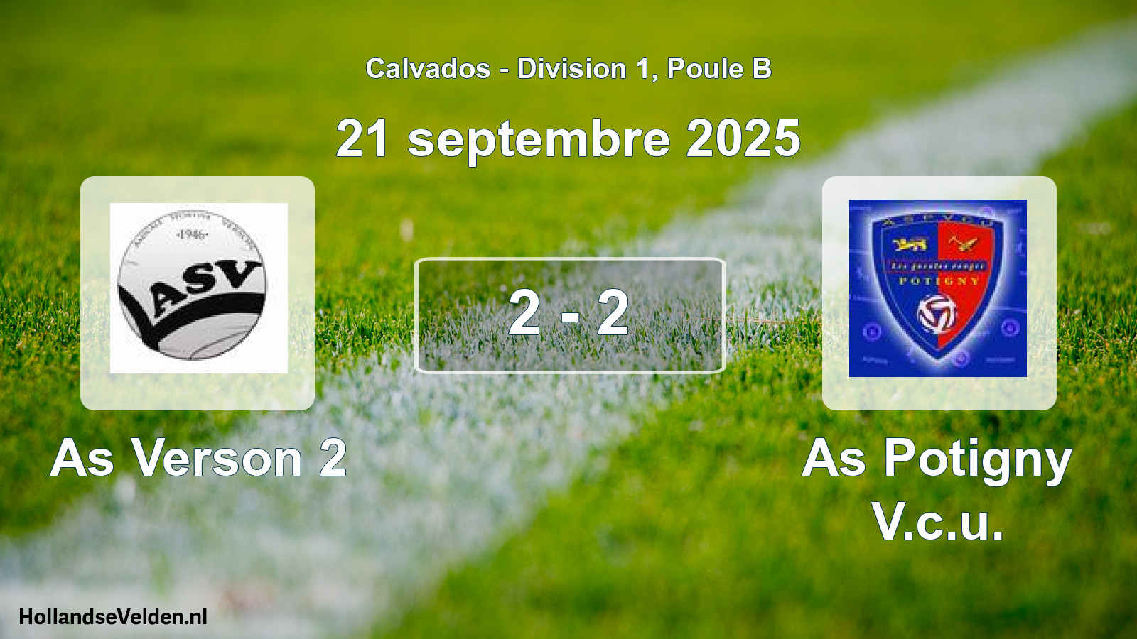 Gespeelde wedstrijd: As Verson 2 - As Potigny V.c.u. 2 - 2 (21 september 2025)