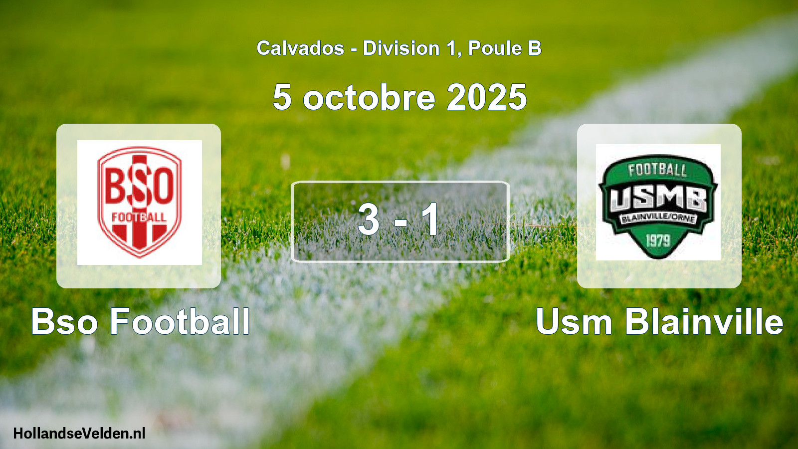 Gespeelde wedstrijd: Bso Football - Usm Blainville 3 - 1 (5 oktober 2025)