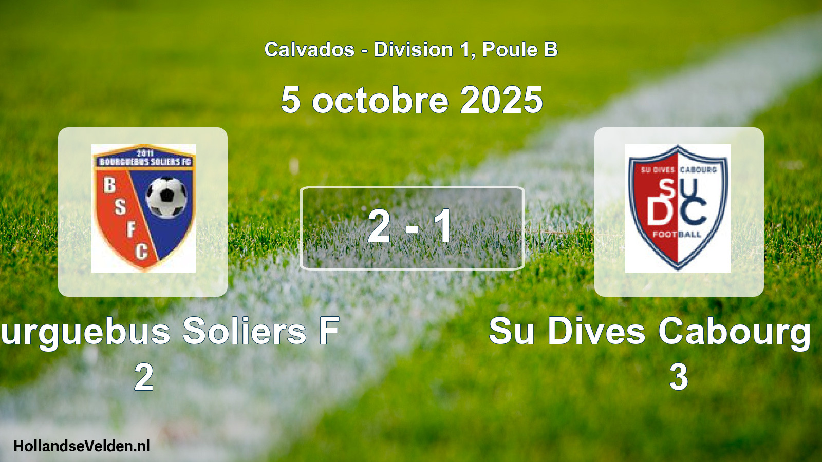 Gespeelde wedstrijd: Bourguebus Soliers F 2 - Su Dives Cabourg Fb 3 2 - 1 (5 oktober 2025)