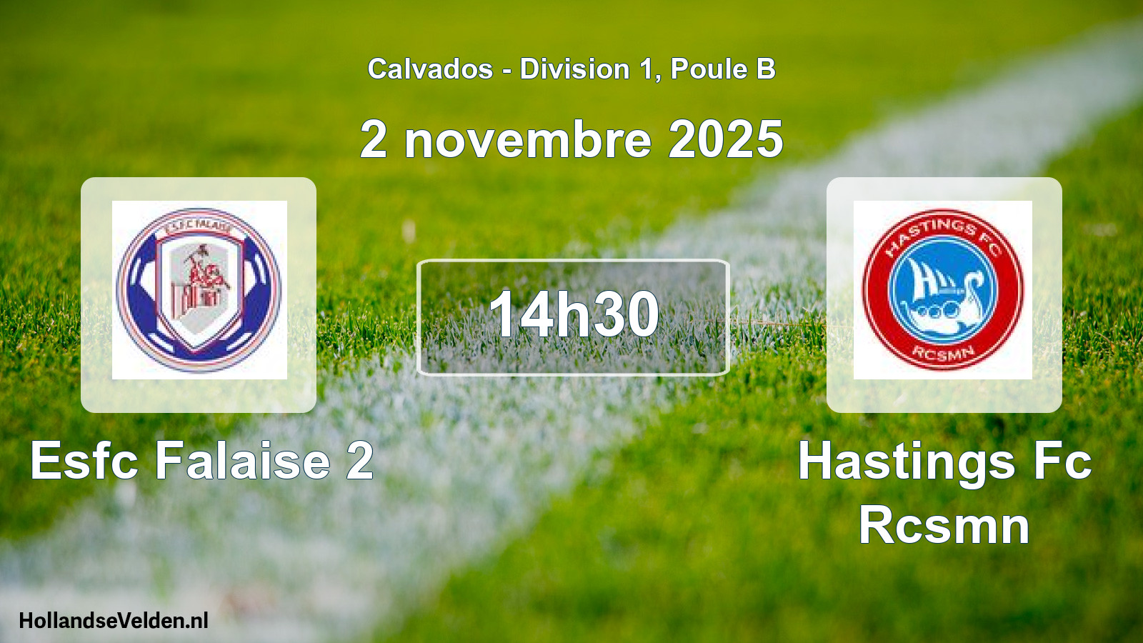 Geplande wedstrijd: Esfc Falaise 2 - Hastings Fc Rcsmn (2 novembre 2025)